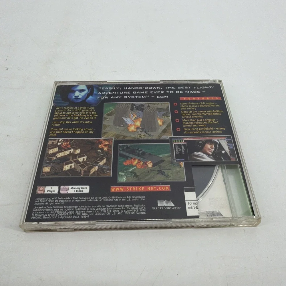 Electronic Arts Soviet Strike PS1 Greatest Hits Disc & Case Manual